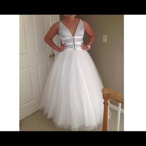 White ballgown